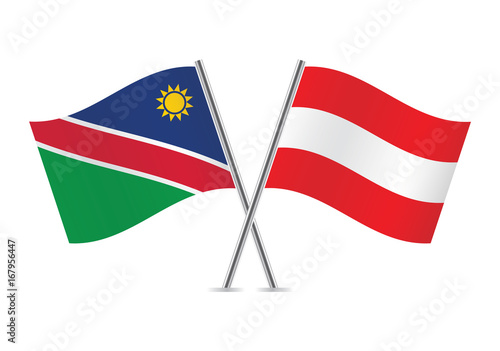 Free Download Namibia and Austria flags.Vector illustration. - GFXLoad
