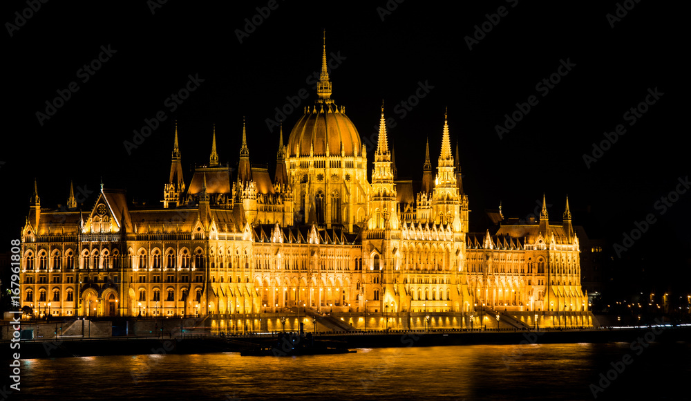 Parliament Building in Budapest, night view
