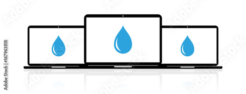 Laptop Banner - Tropfen