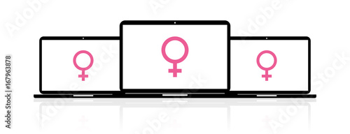 Laptop Banner - Geschlecht weiblich