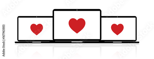 Laptop Banner - Herz