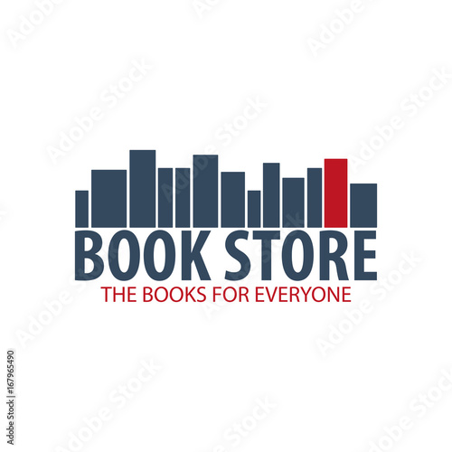 Book Store Logo. Education and book emblem. Vector illustration.