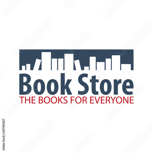 Book Store Logo. Education and book emblem. Vector illustration.