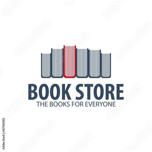 Book Store Logo. Education and book emblem. Vector illustration.