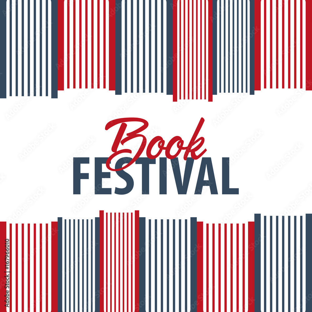 Banner Book Festival. Stack of books. Vector illustration. Banner Book Festival. Stack of books. Vector illustration.