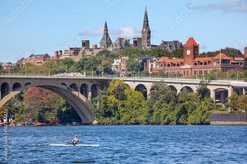 Key Bridge Georgetown University Washington DC Potomac River photo