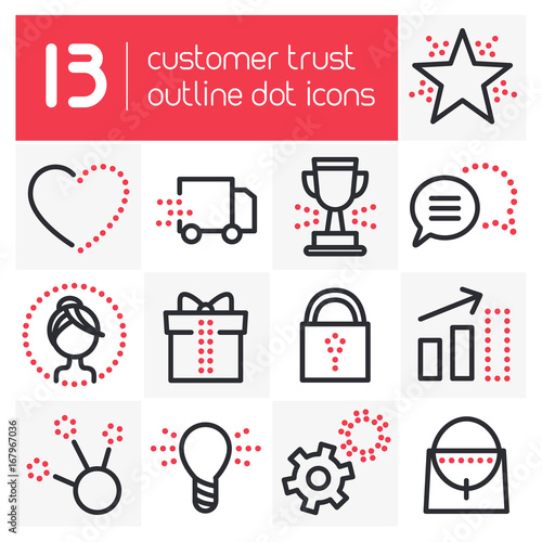 Customer Trust Outline Icons