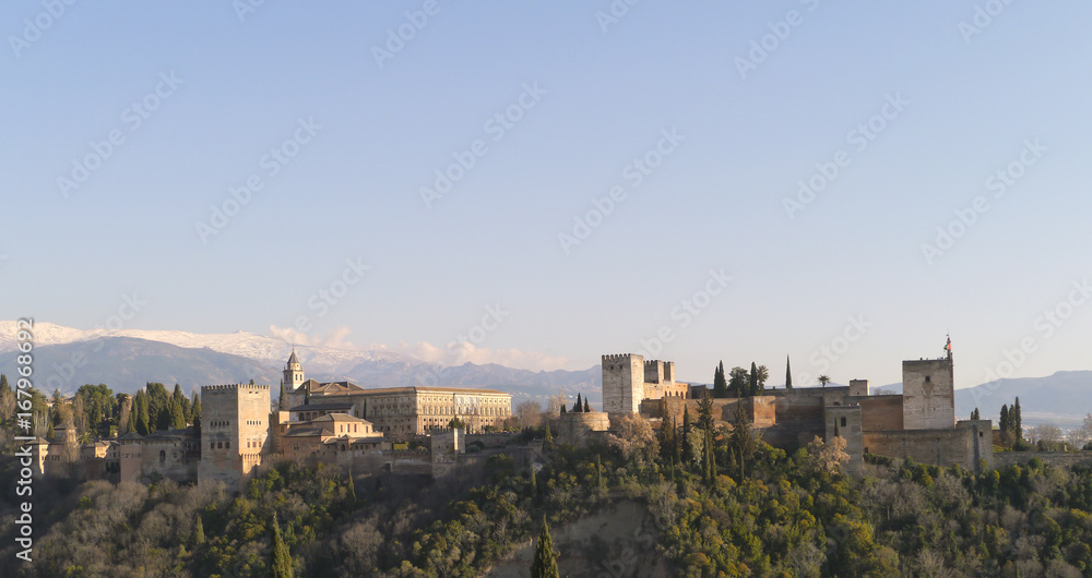 Ansicht der Alhambra vom Albaicìn-Hügel