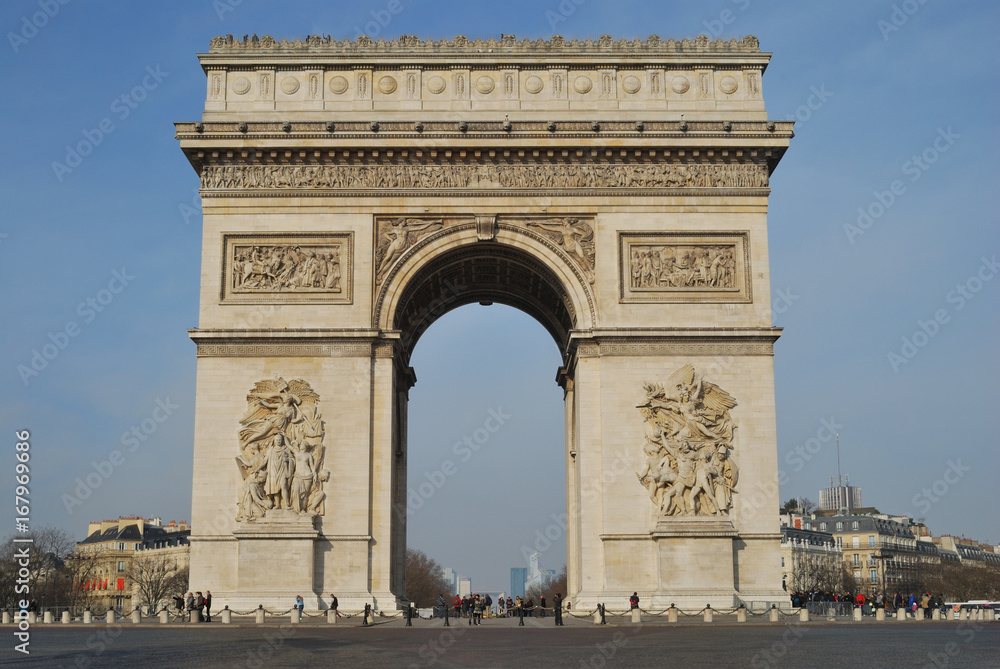 Arc de triomphe de l’Etoile à Paris - Triumphal arch in Paris, France
