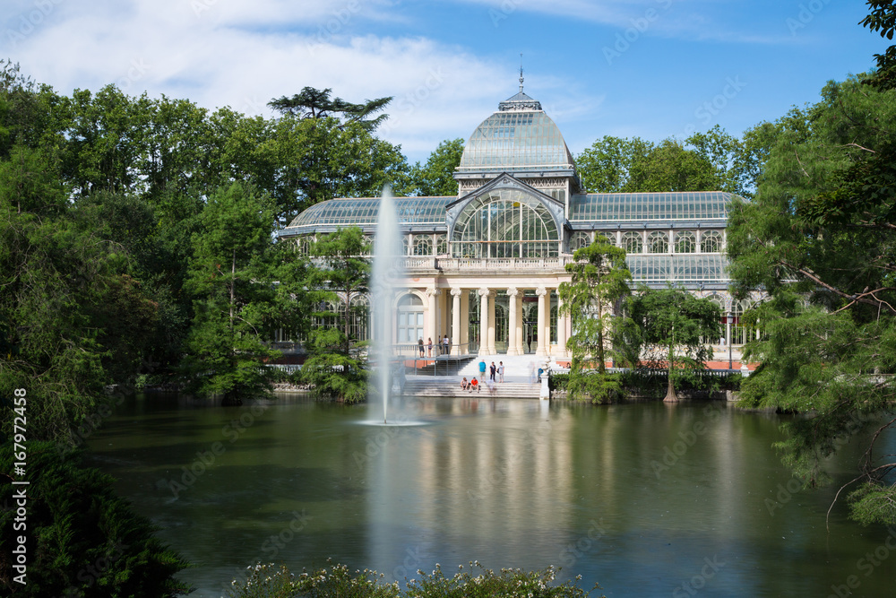 Palacio de cristal (crystal palace) in Buen Retiro Park - Madrid