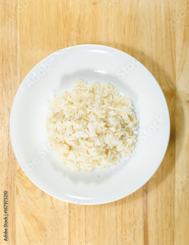 Rice on a plate