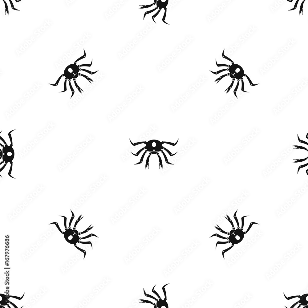 Crab seafood pattern seamless black Crab seafood pattern seamless black