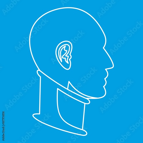 Cervical collar icon, outline style