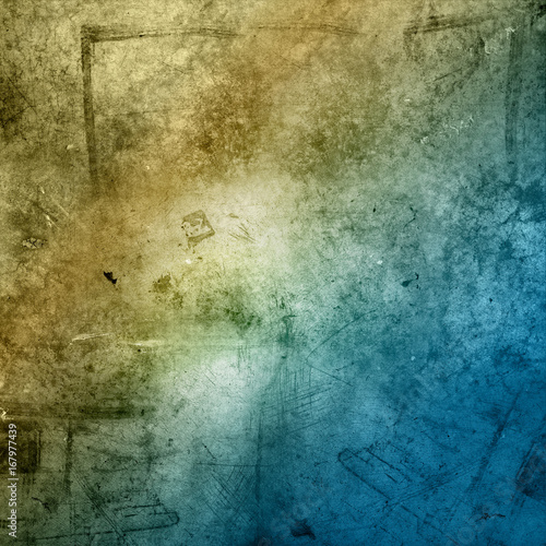 Grunge blue brown concrete rough texture wall background
