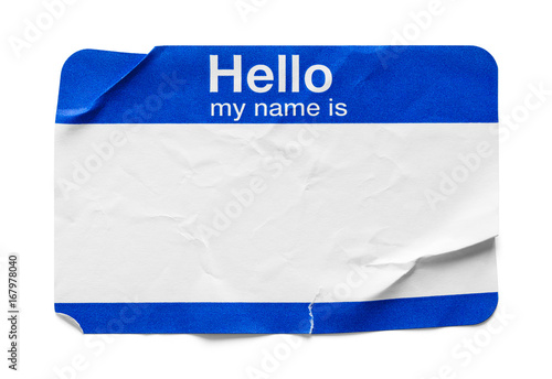 Hello My Name Is Tag Used