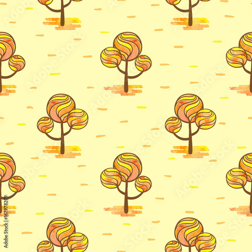 Seamless autumn pattern wit...