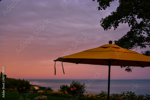 Sunset views on Fishers Island, in Long Island Sound photo