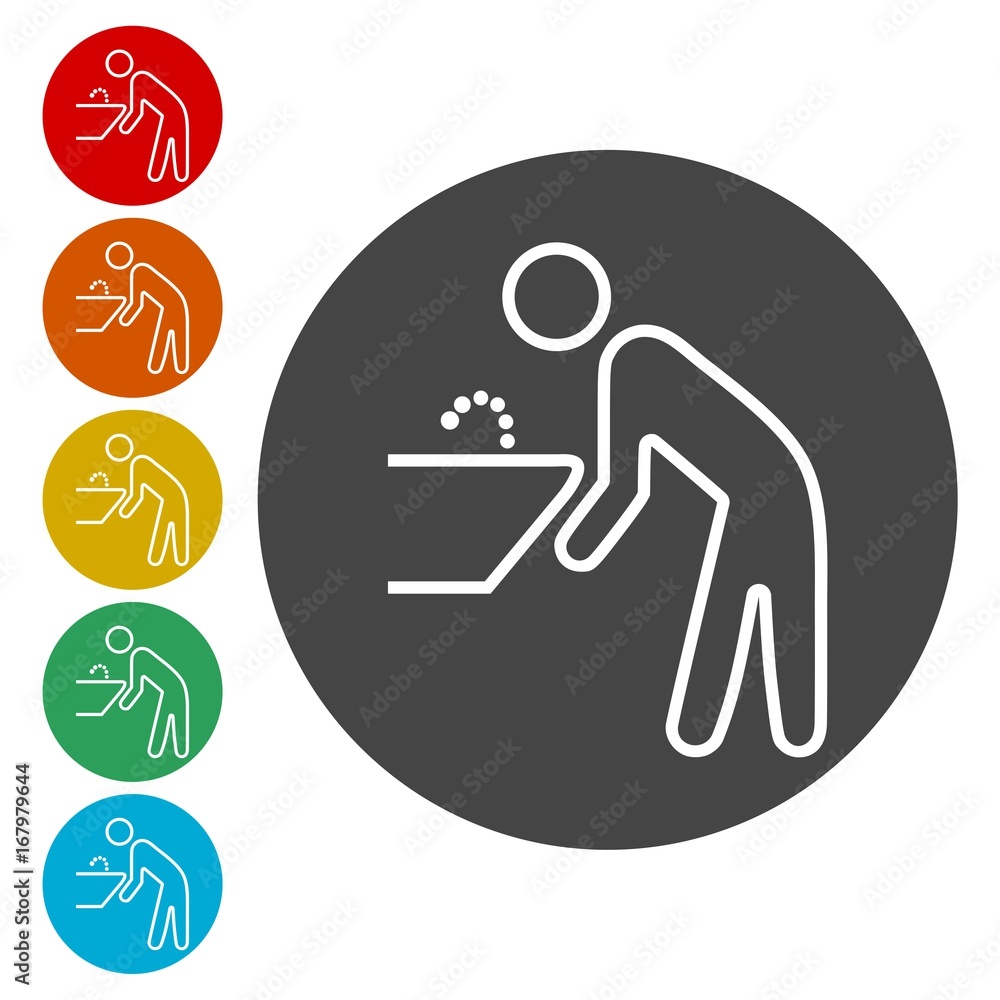 Water Fountain icons set - Illustration Water Fountain icons set - Illustration