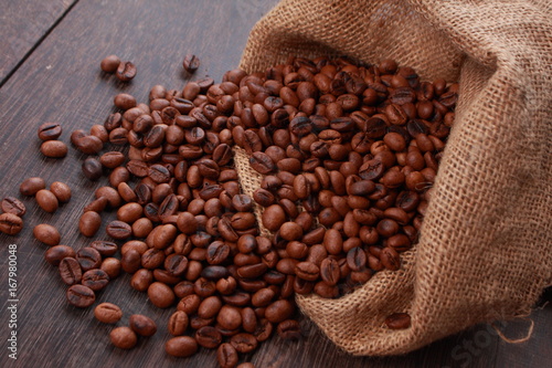 Fresh Roasted Coffee Beans Background © airdone