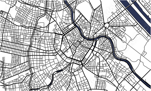 vector map of the city of Vienna, Austria