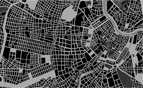 vector map of the city of Vienna, Austria