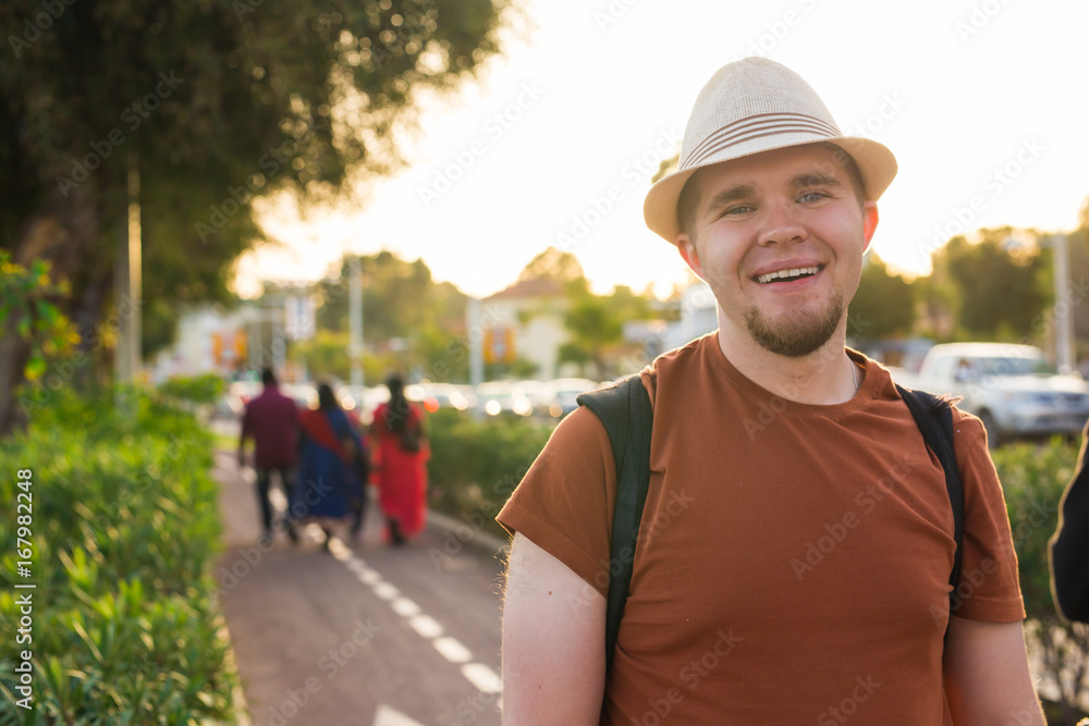 close up portrait of hiker looking at the camera. Travel and adventures concept. close up portrait of hiker looking at the camera. Travel and adventures concept.