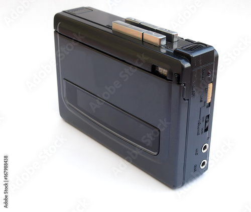 vintage walkman portable cassette tape player photo