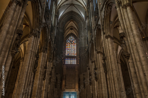 Inside a Gothic church