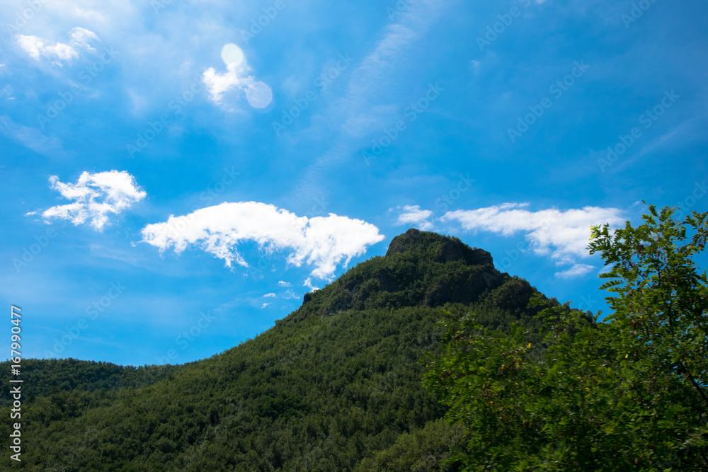 Big green mountain in Europe summer time Big green mountain in Europe summer time