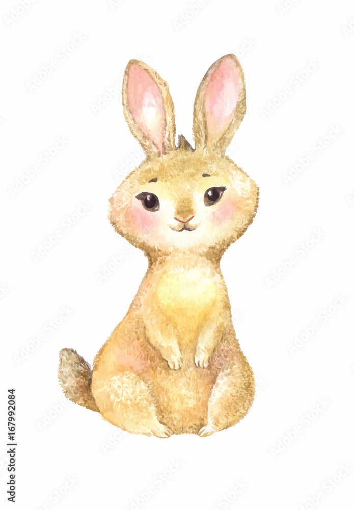 Obraz premium cute brown rabbit illustration