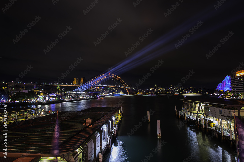 Vivid Sydney by night