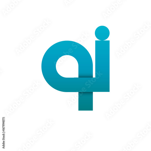 Initial Letter QI Rounded Design Logo