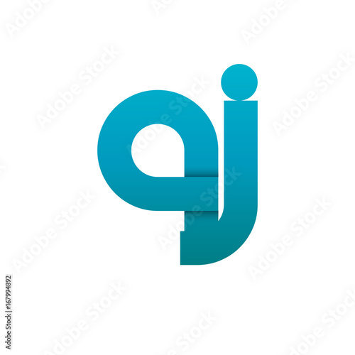 Initial Letter QJ QI Rounded Design Logo