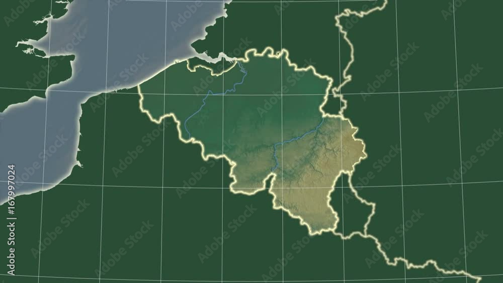 Belgium and neighborhood. Relief Belgium and neighborhood. Relief