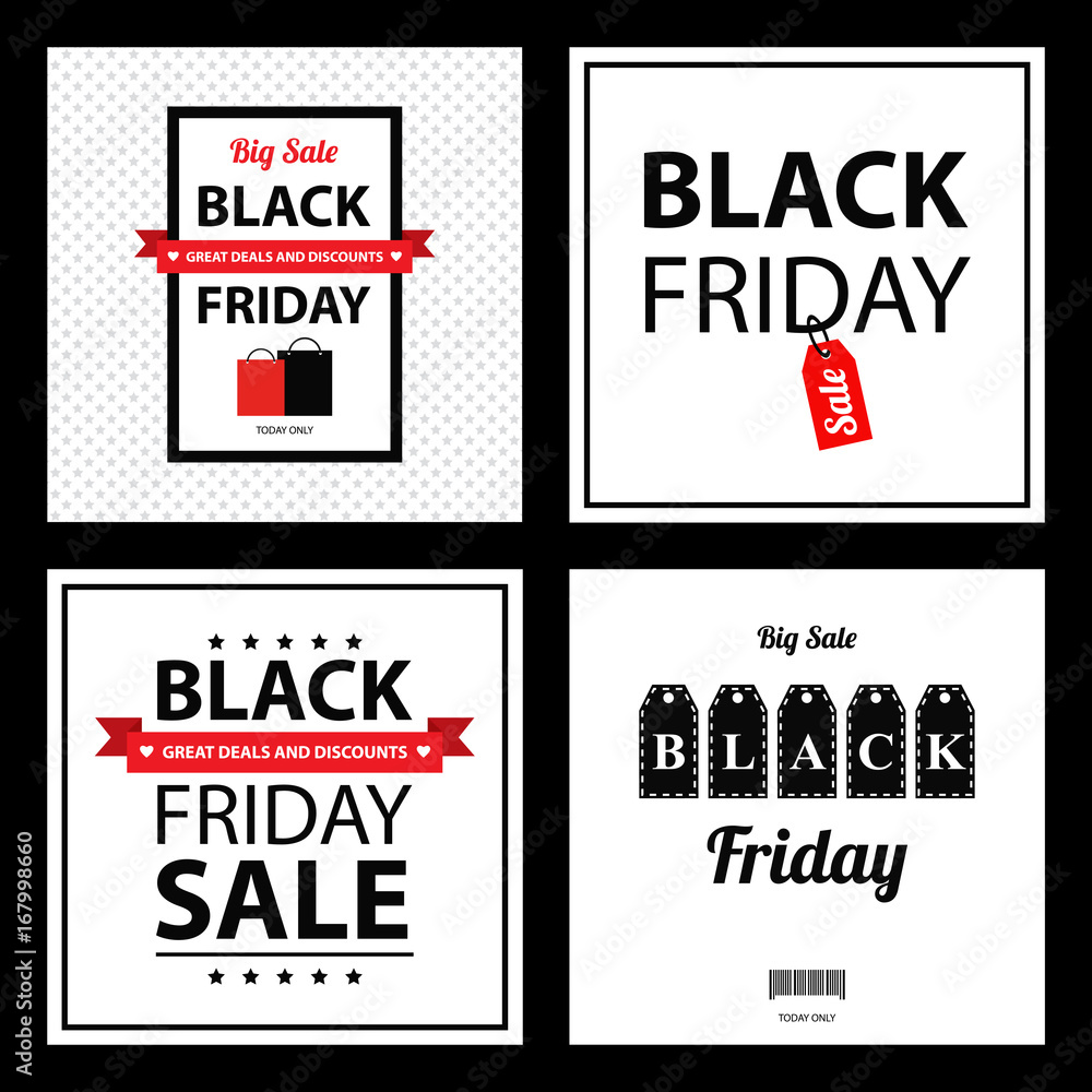 Fototapeta premium black friday sale card