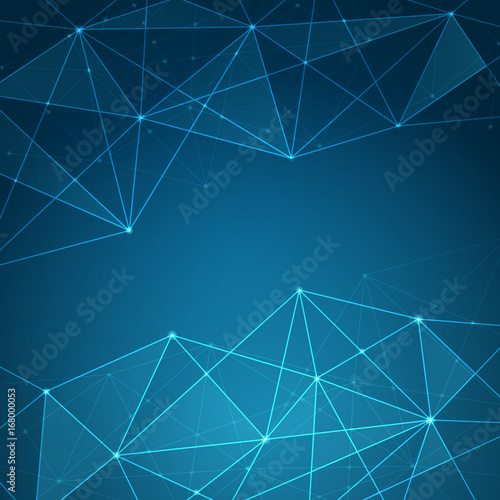 Abstract futuristic shape. Computer generated on blue background-3