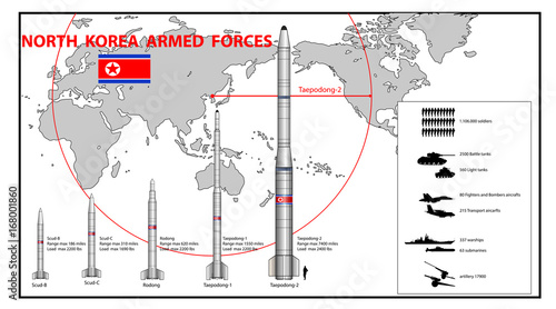 Infographics of North Korea armed force