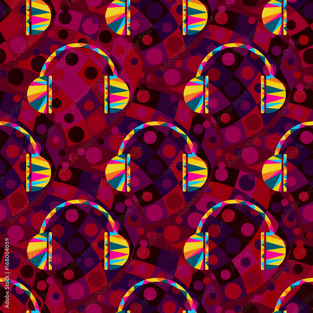 Fototapeta premium Colored abstract seamless pattern