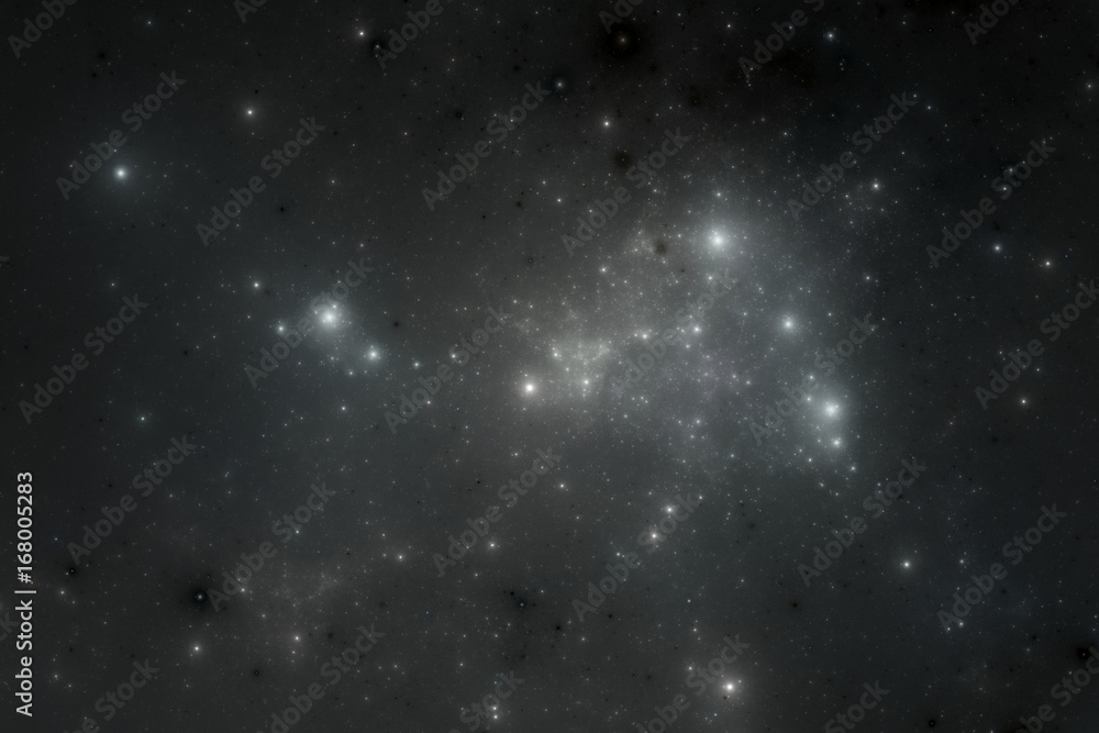 Deep space stars, fantasy universe illustration