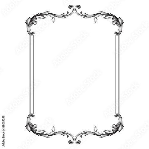 Vector baroque of vintage elements for design. 