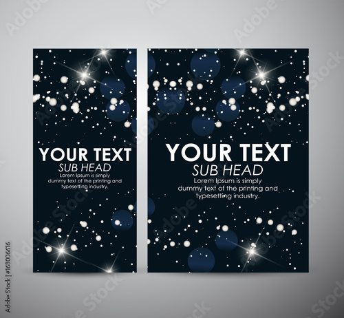 Brochure business design Abstract bokeh background. 