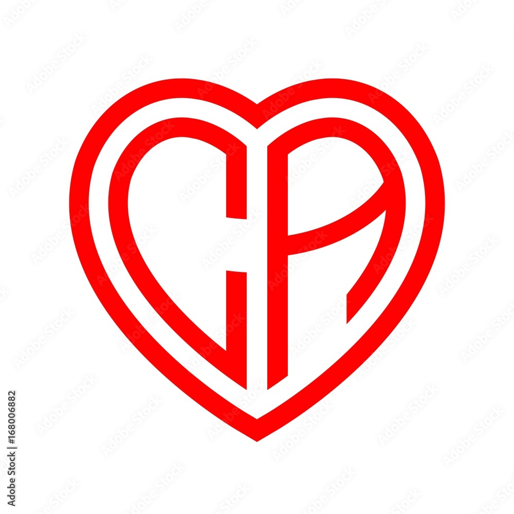 initial letters logo ca red monogram heart love shape initial letters logo ca red monogram heart love shape