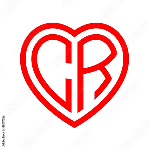 Free Download initial letters logo cr red monogram heart love shape - GFXLoad