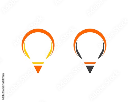 Pen, Writer, Parachute Logo Concept