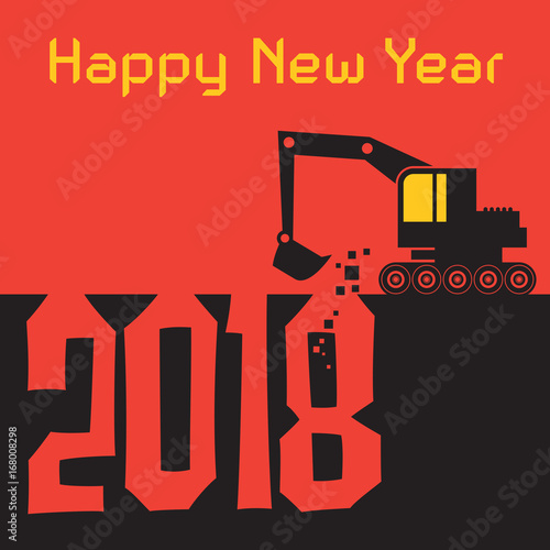 Happy New Year greeting card