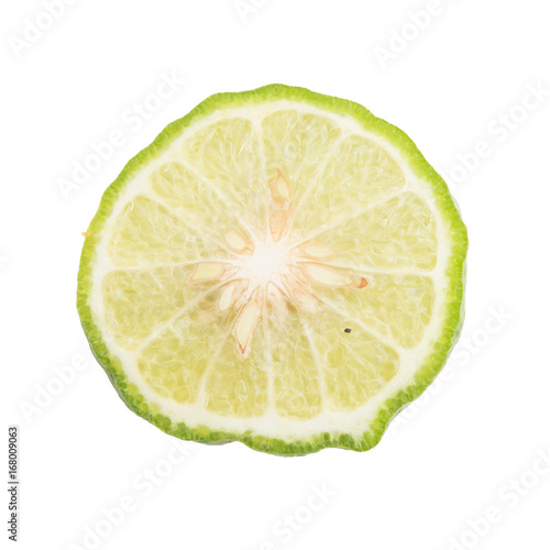 Bergamot fruit on a white background