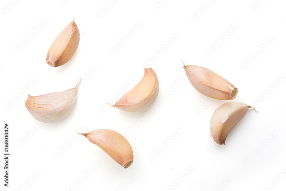 Garlic isolated on white background Garlic isolated on white background