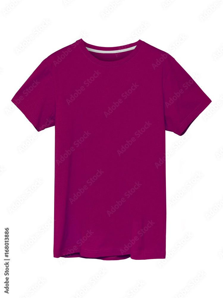 Violet men`s t-shirt isolated with copy space Violet men`s t-shirt isolated with copy space