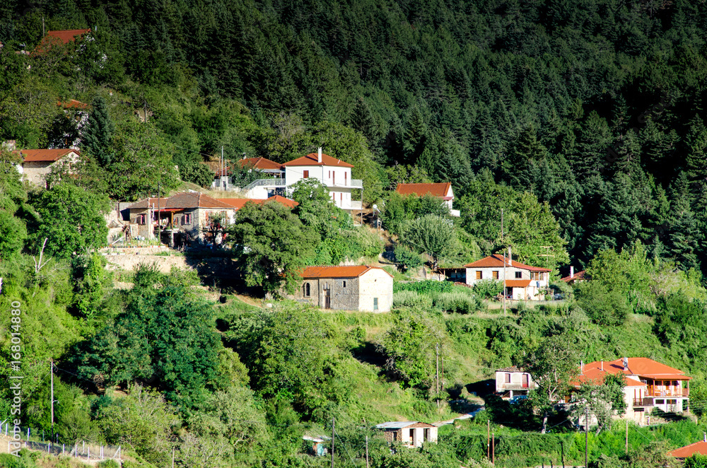 view of houses in Zarouhla village. Ahcaia, Greece view of houses in Zarouhla village. Ahcaia, Greece