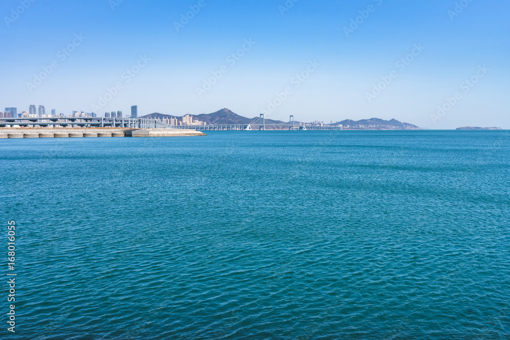 Dalian Xinghai Bay Panoramic of China.
